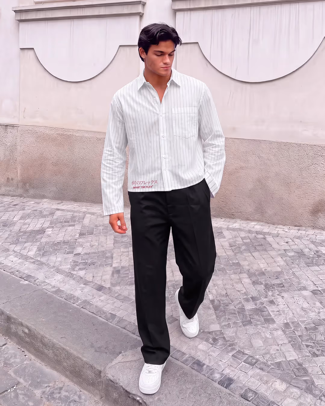 Structured Black Korean Pants image 5