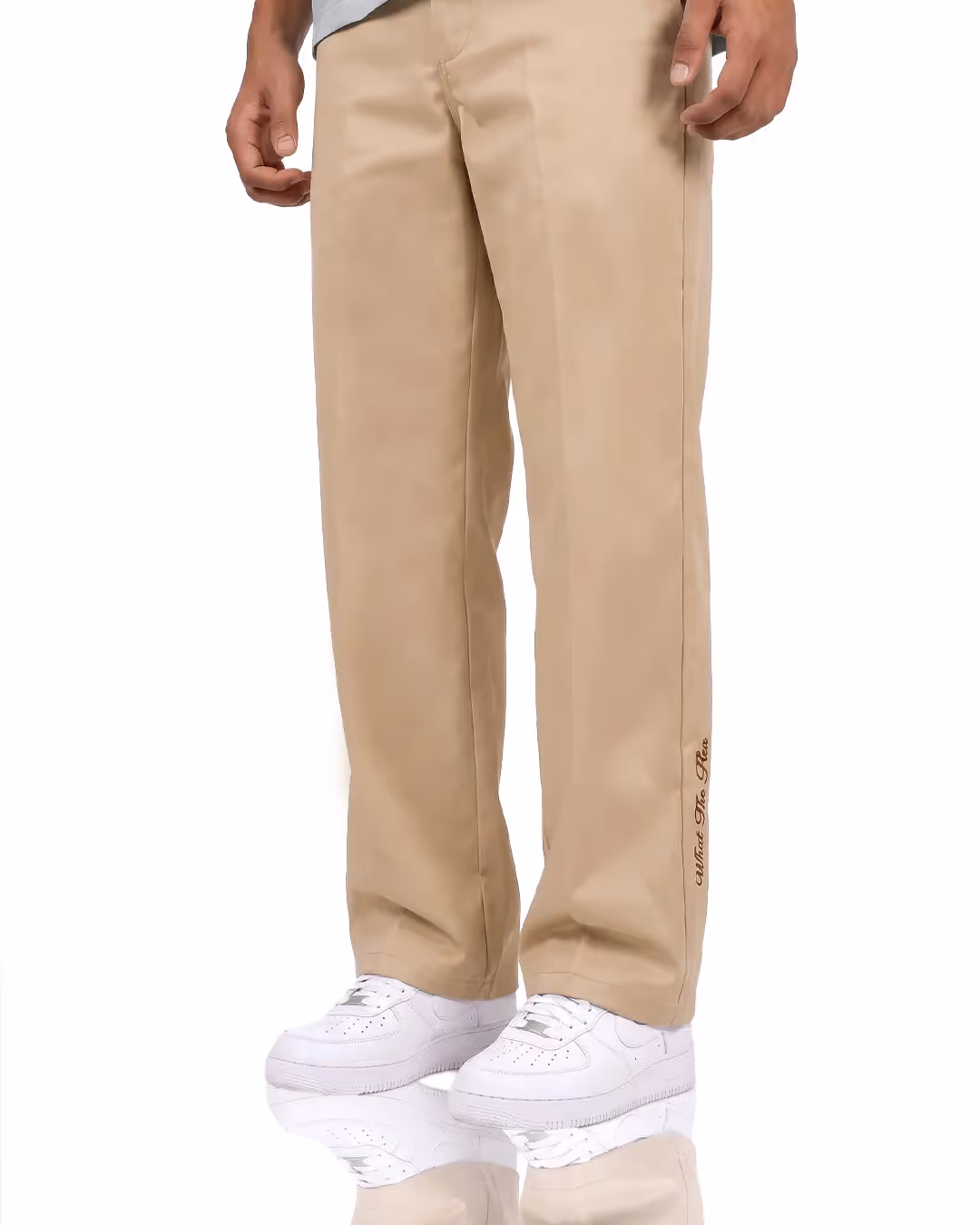 Structured Caramel Korean Pants image 1