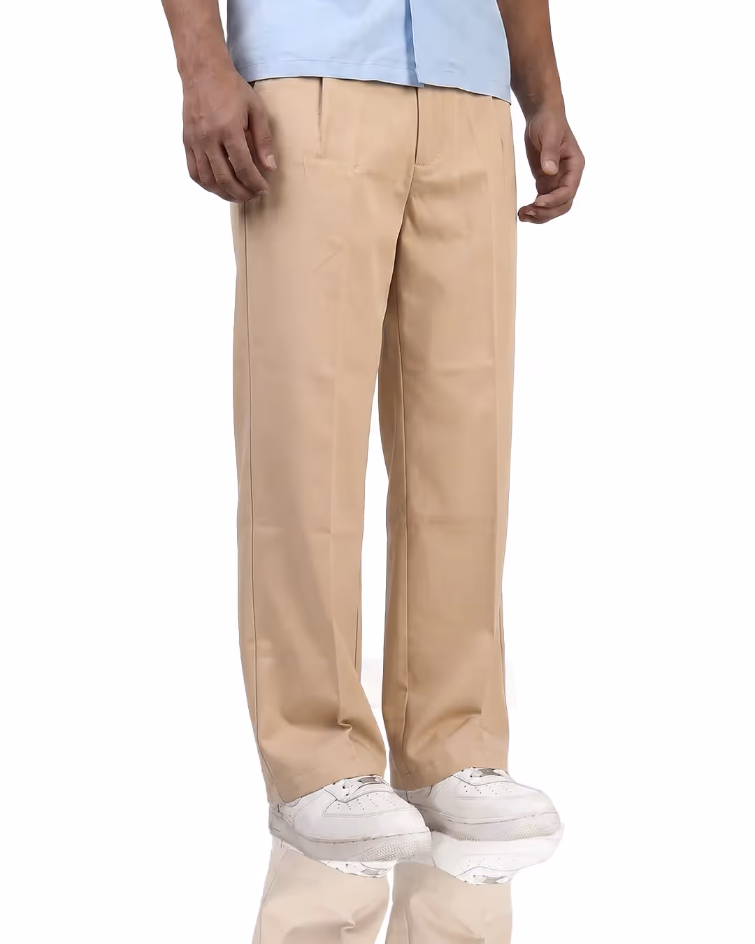 Structured Caramel Korean Pants image 2