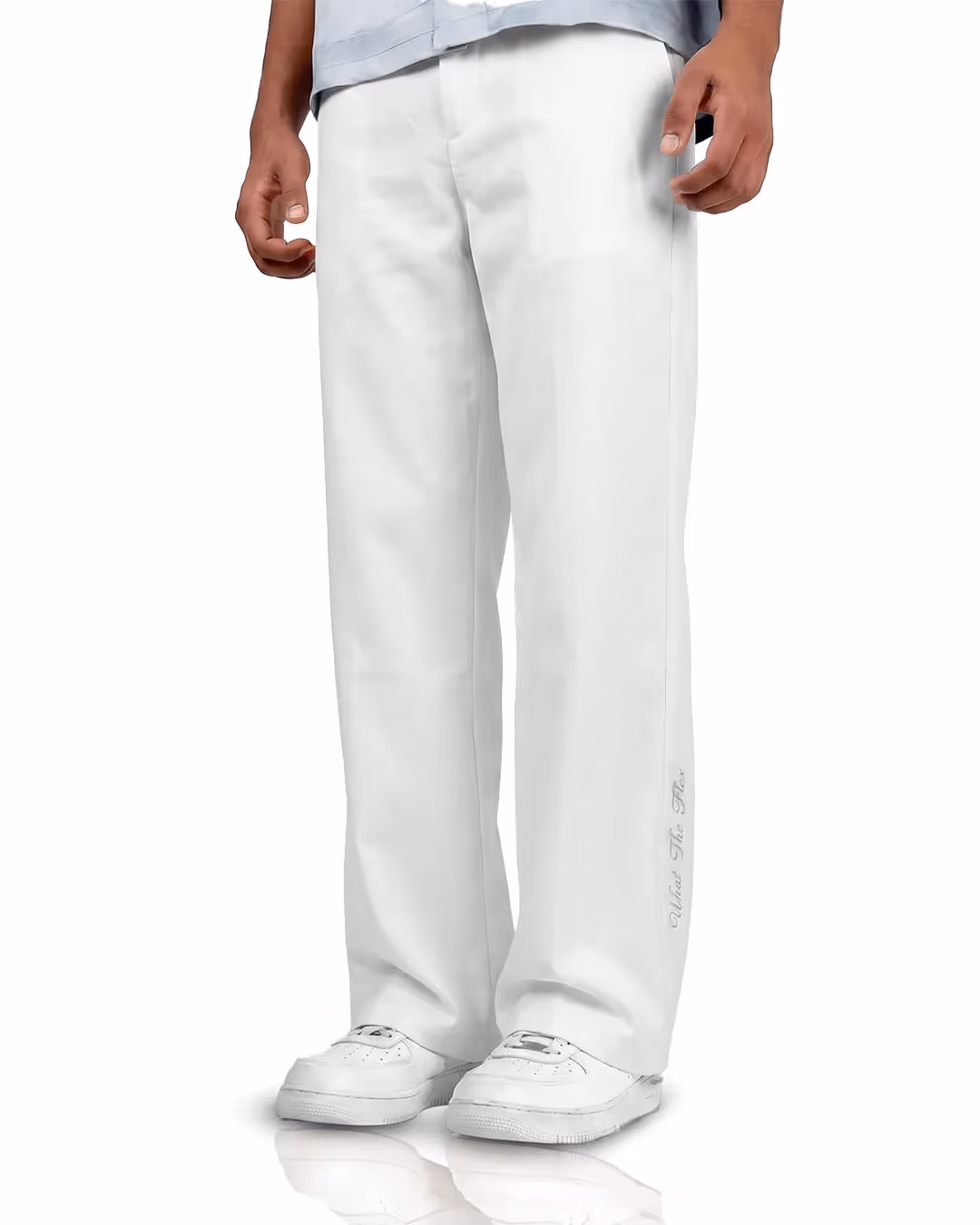 Structured Ivory Korean Pants image 1