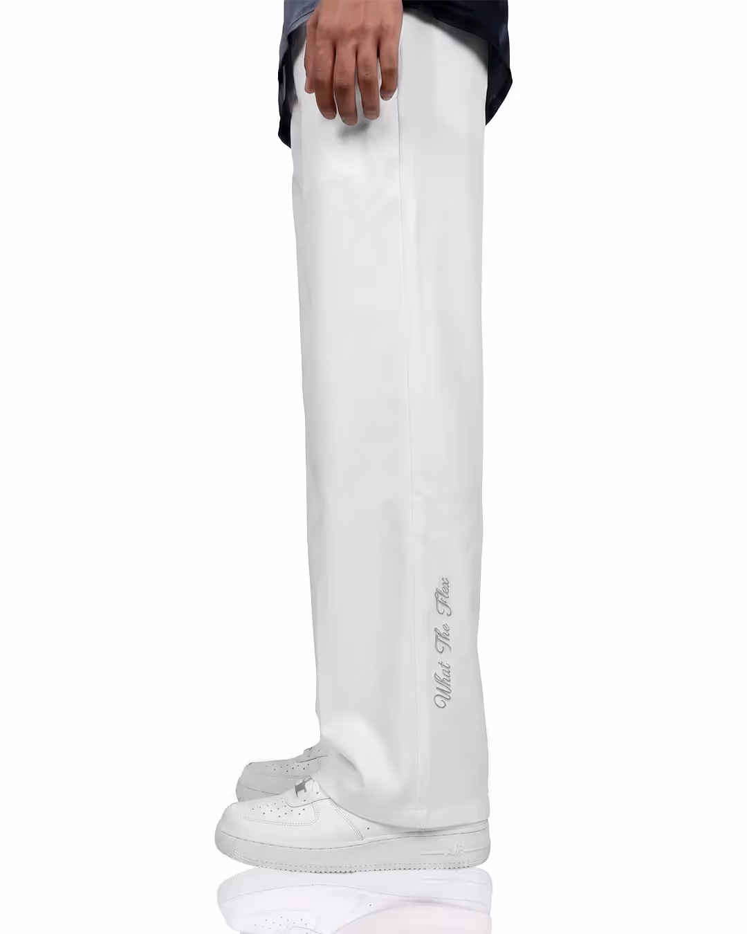 Structured Ivory Korean Pants image 4
