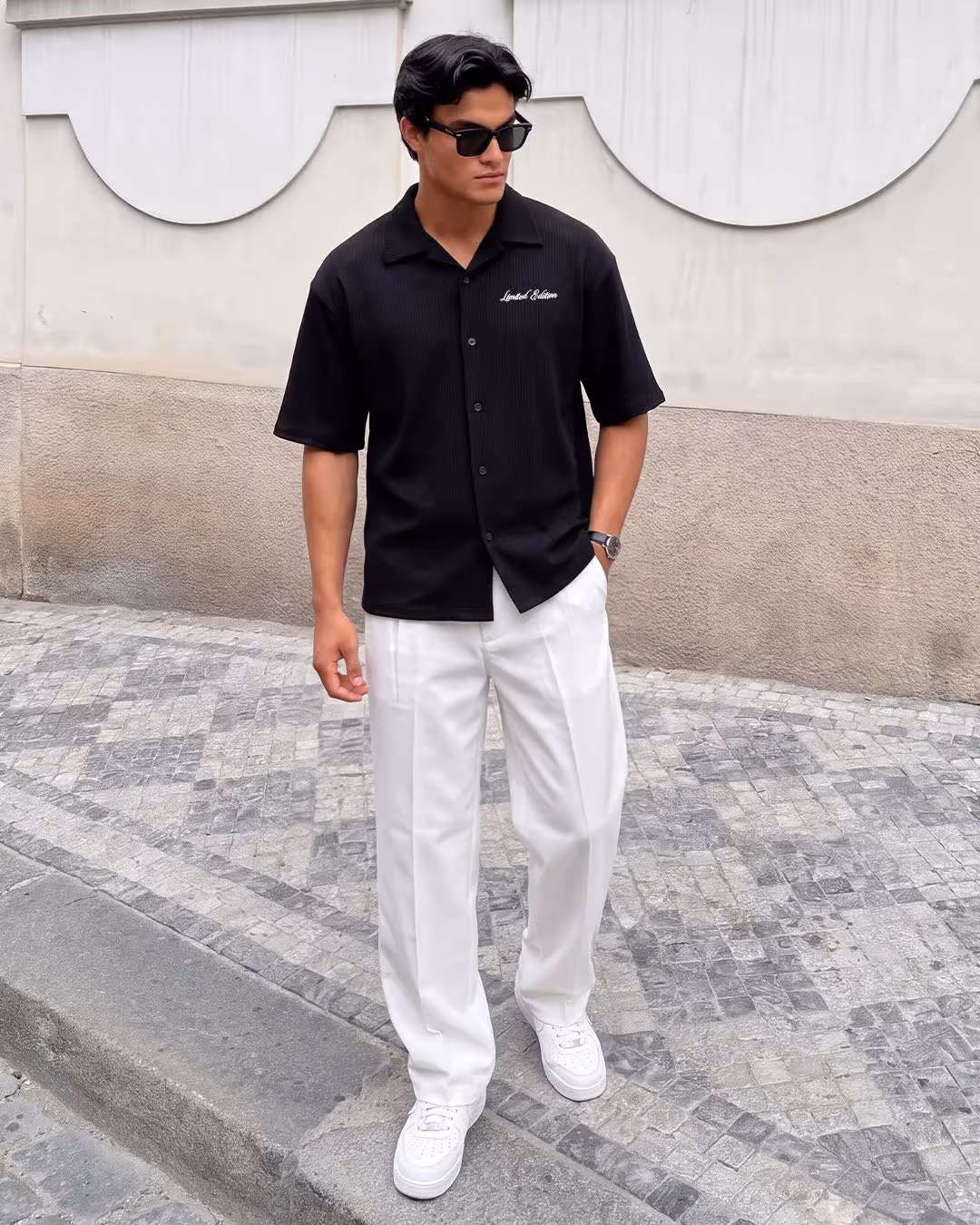 Structured Ivory Korean Pants image 5