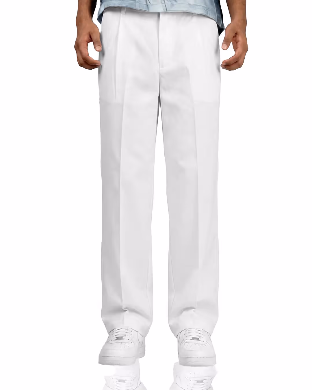 Structured Ivory Korean Pants image 6