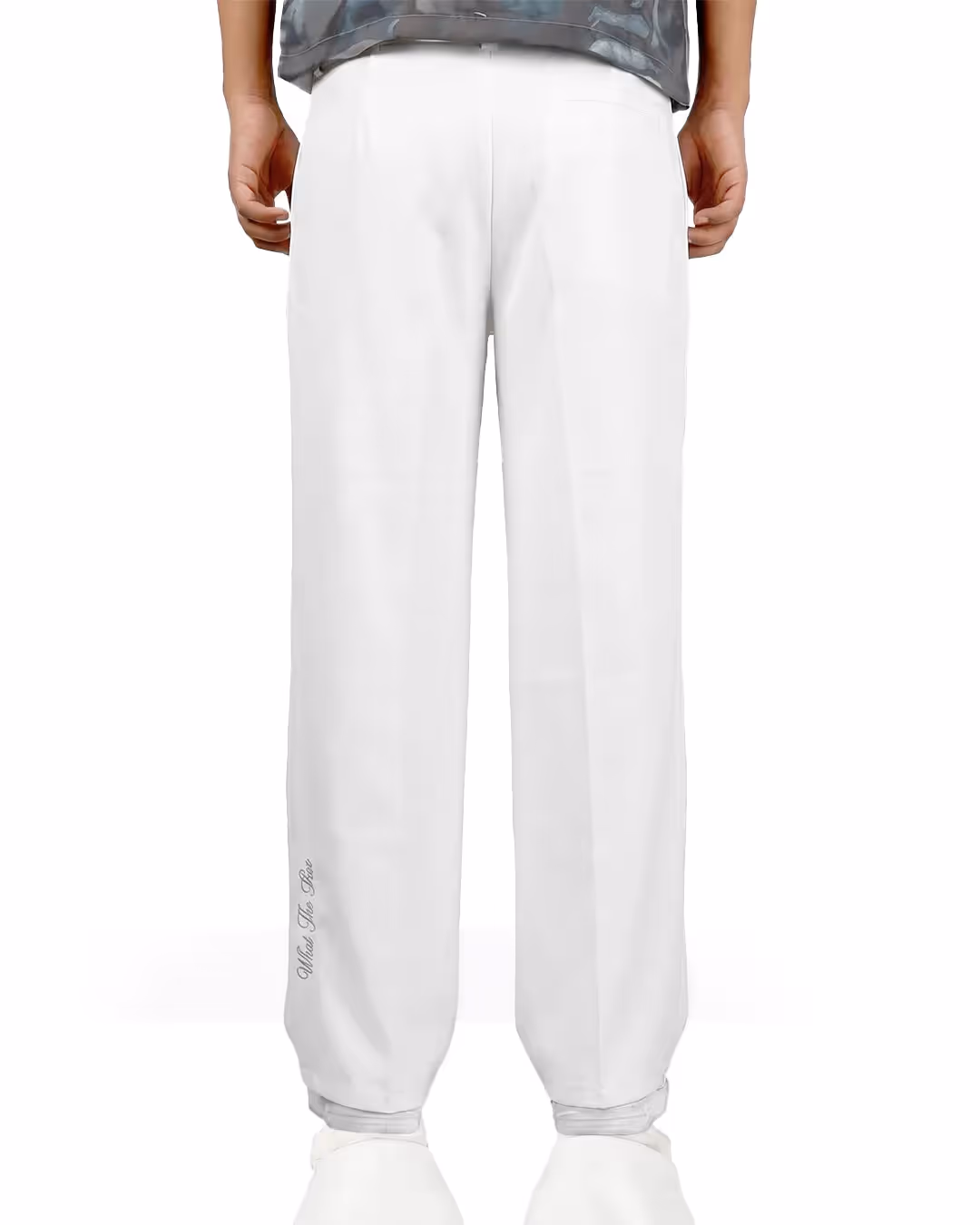 Structured Ivory Korean Pants image 7