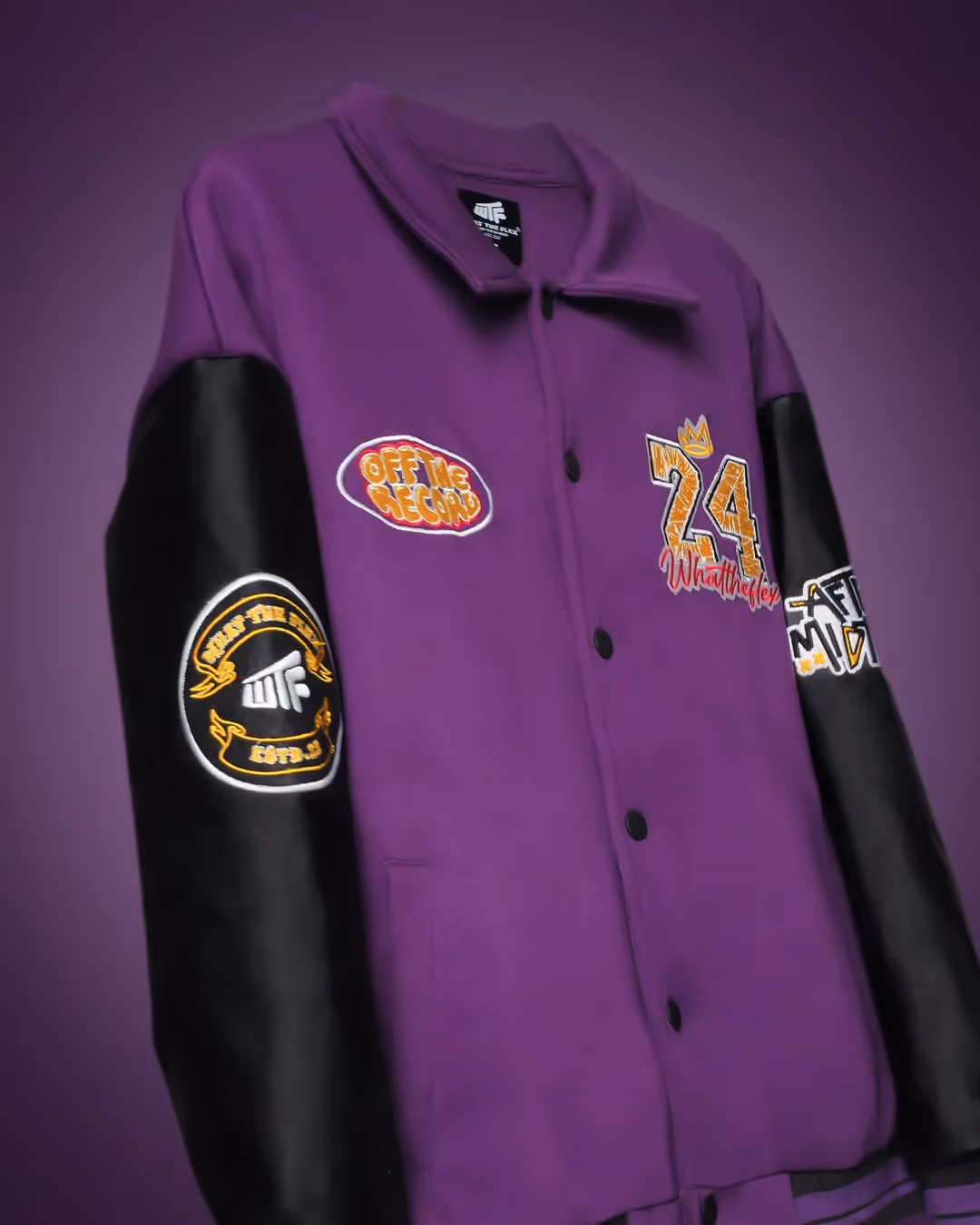 Take The Shot Purple Varsity Jacket image 4