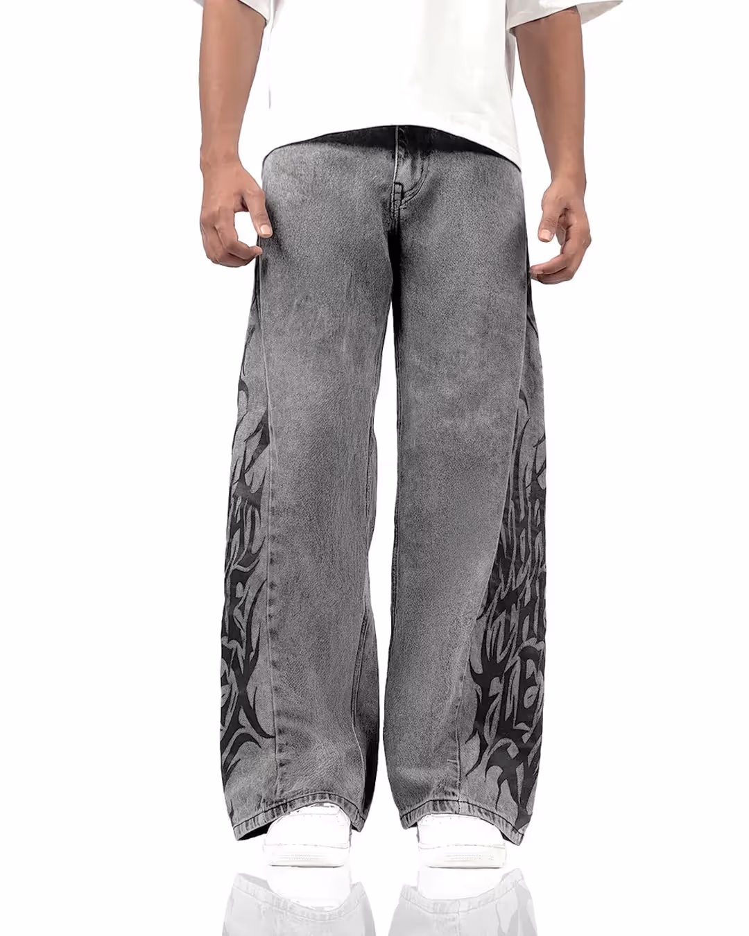 The Flex Symbol Grey Baggy Jeans  image 2
