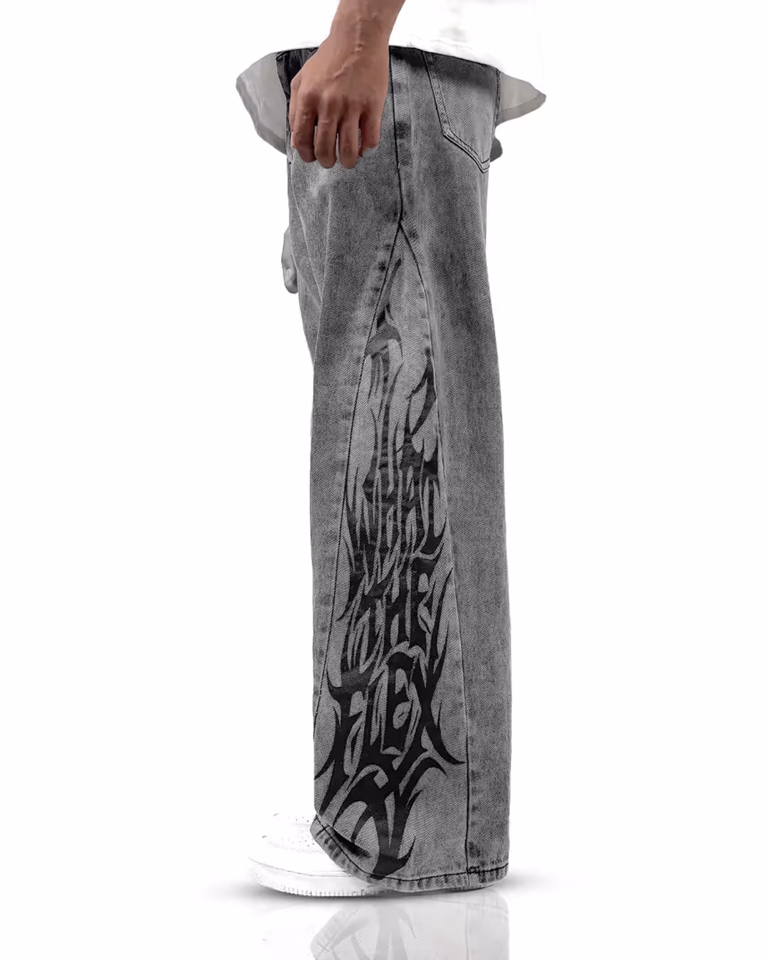 The Flex Symbol Grey Baggy Jeans  image 4
