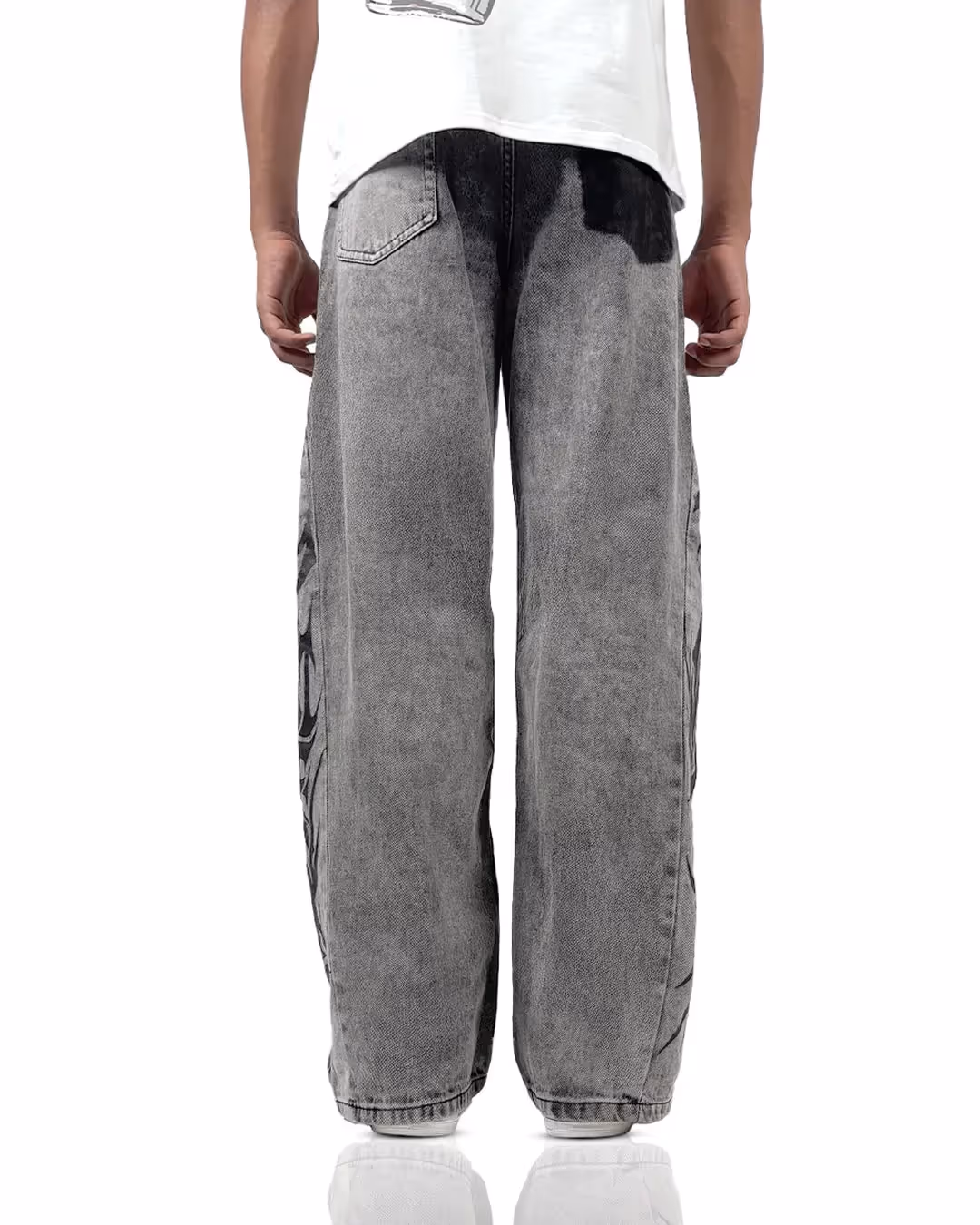 The Flex Symbol Grey Baggy Jeans  image 7
