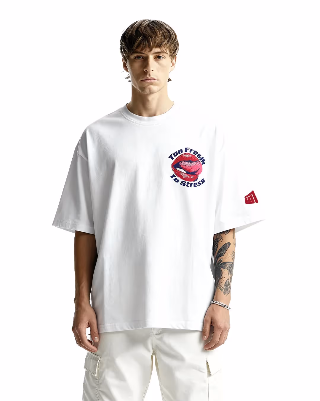 Too Fresh Oversized White T-shirt  image 2