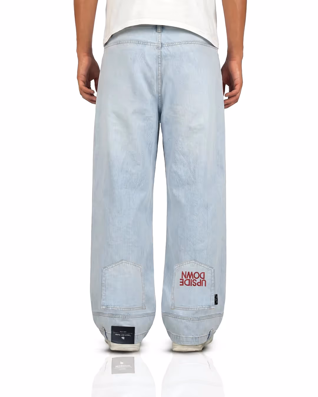 Upside Down Frost Blue Baggy Jeans image 6