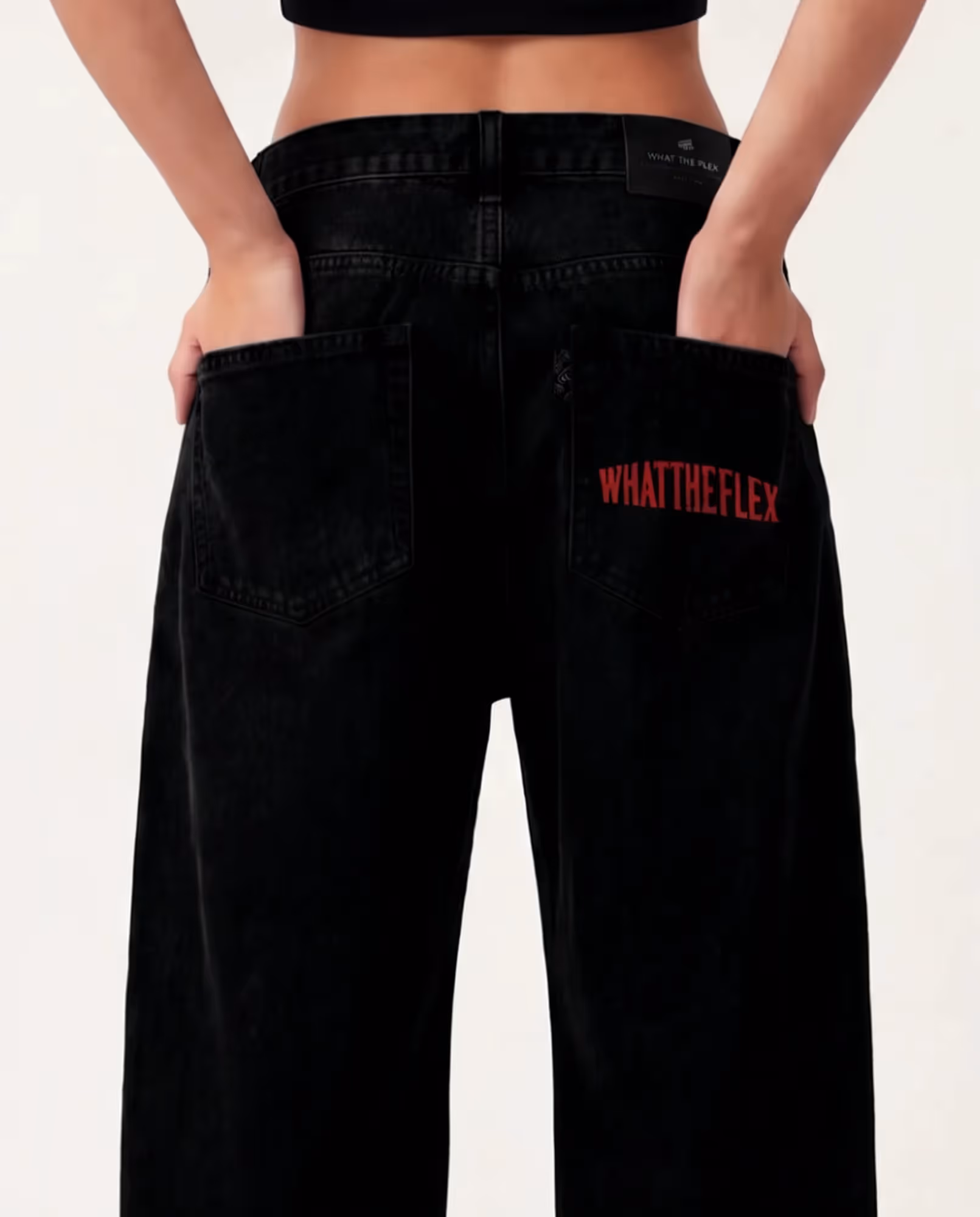 Veins Black Baggy Jeans  image 4