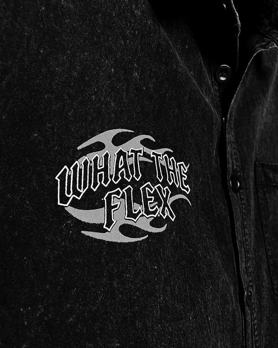 Vengeance Black Half Sleeve Denim Shirt image 6