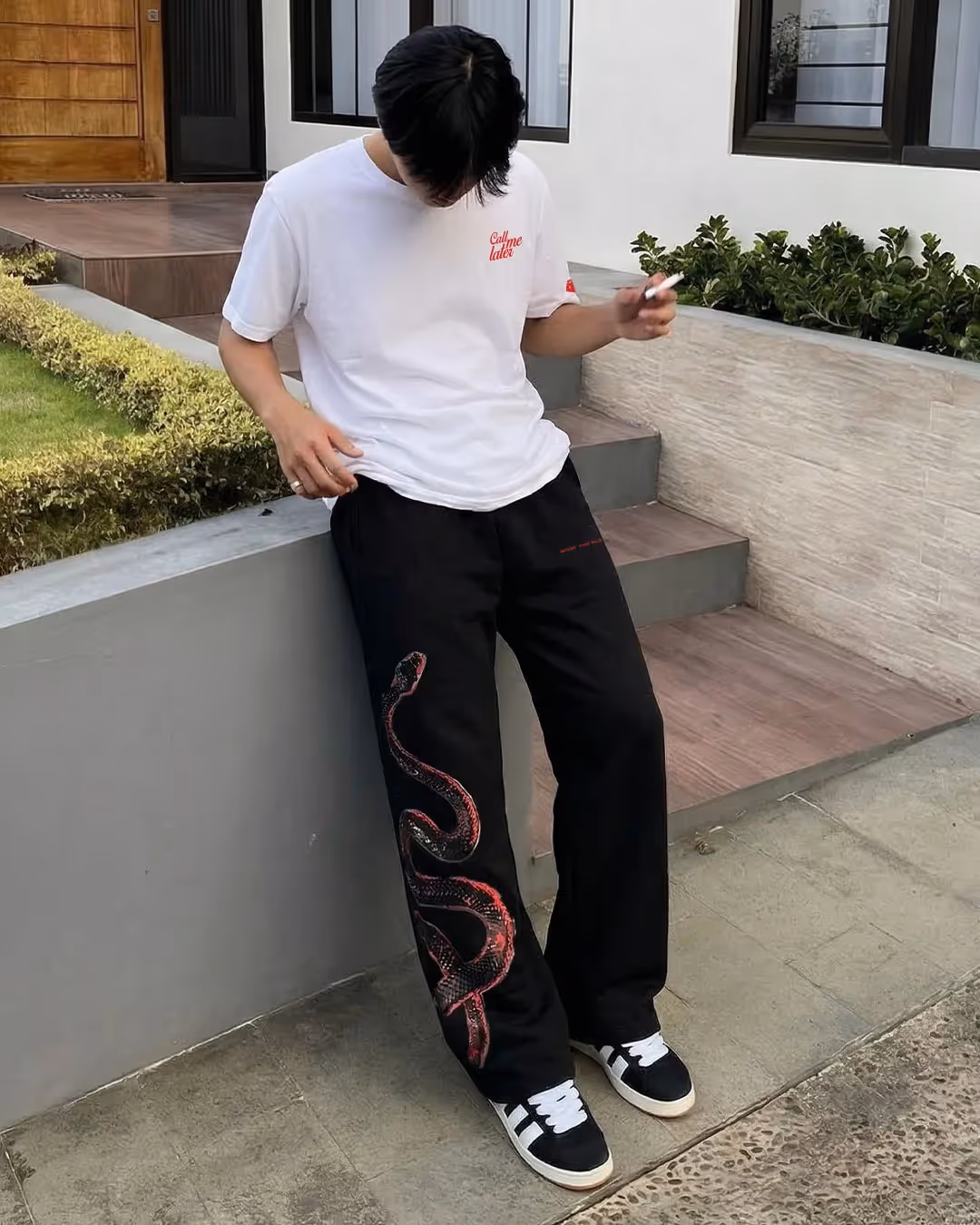 Venom Black Cotton Pants  image 6