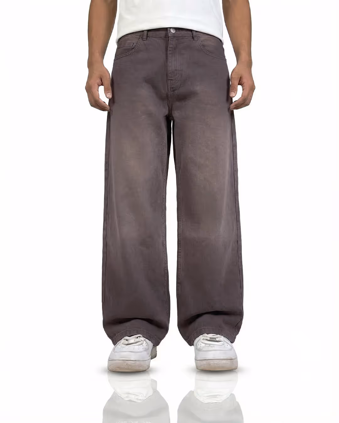 Vintage Brown Baggy Jeans image 5