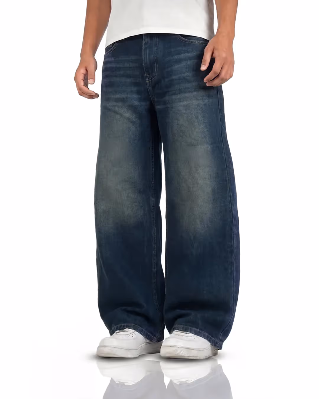 Void Blue Panel Baggy Jeans image 1
