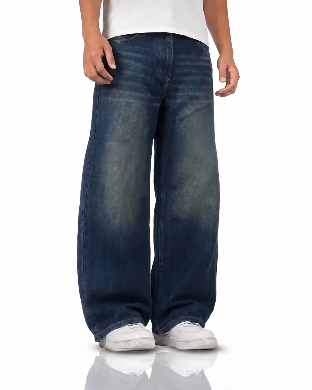 Void Blue Panel Baggy Jeans  image 2