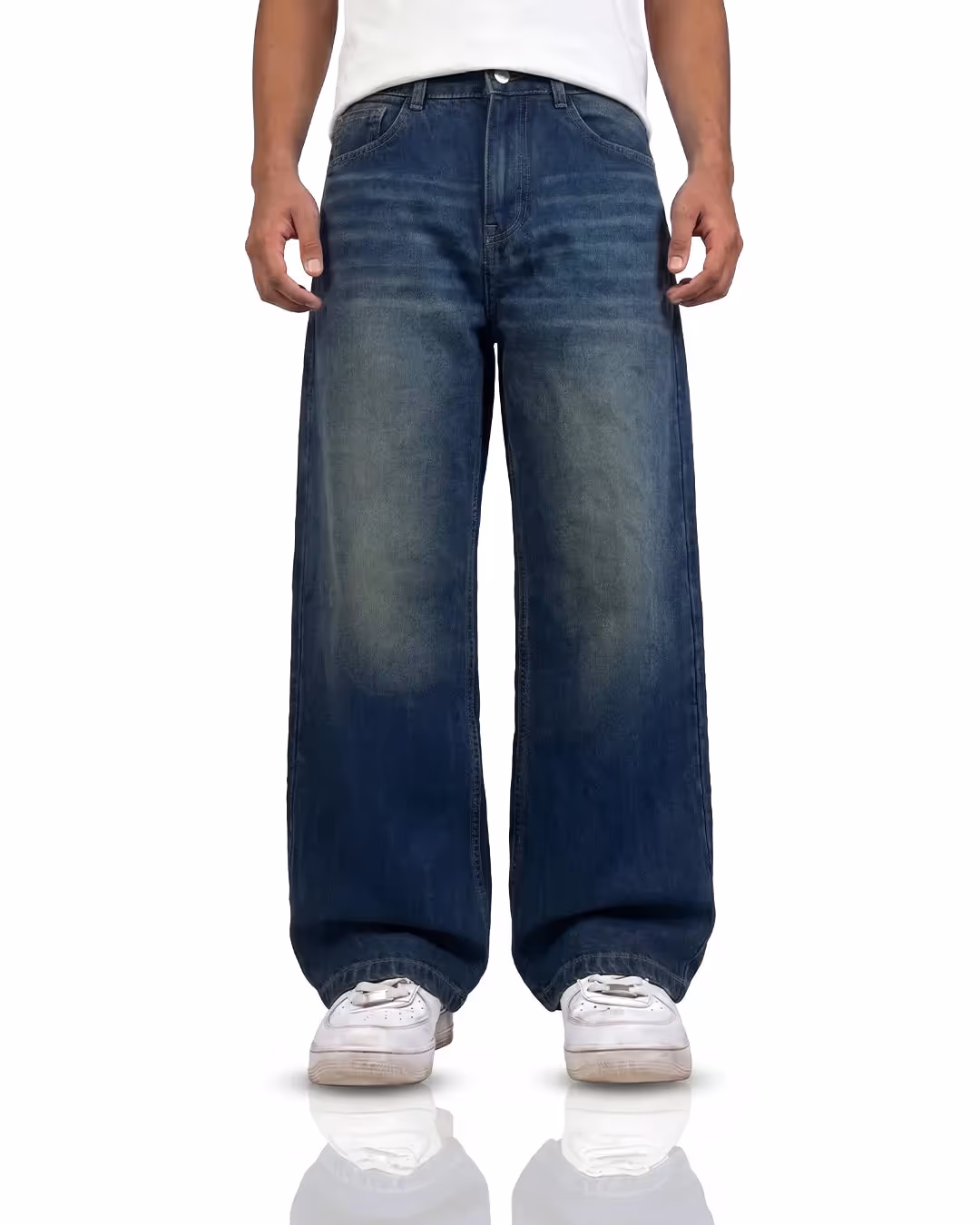 Void Blue Panel Baggy Jeans  image 4