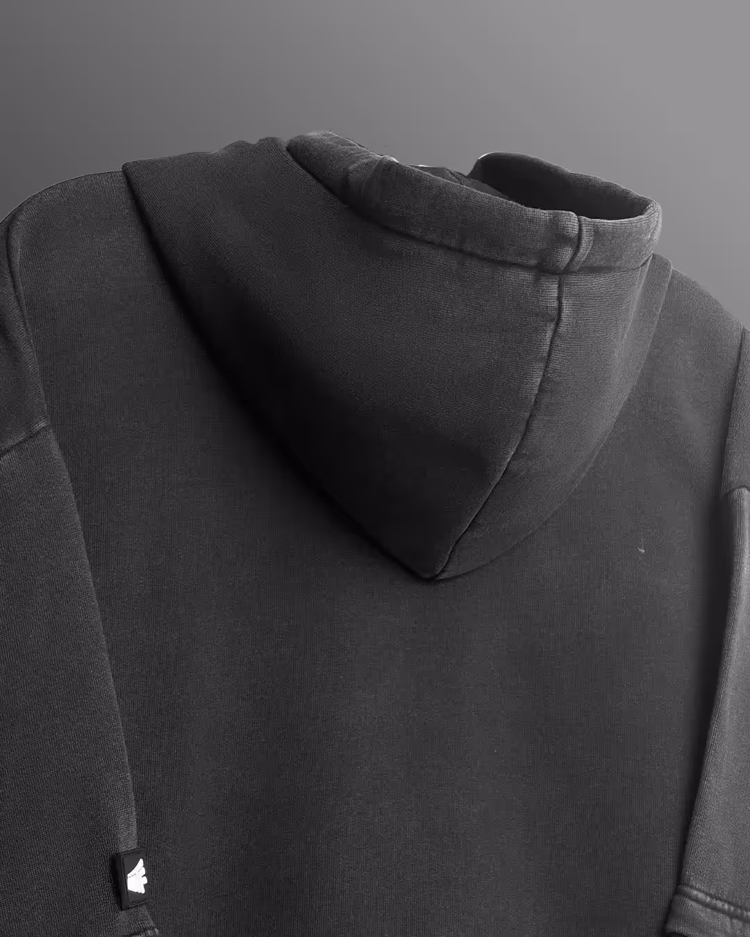 Washed Out Black Boxy-Fit Hoodie image 7