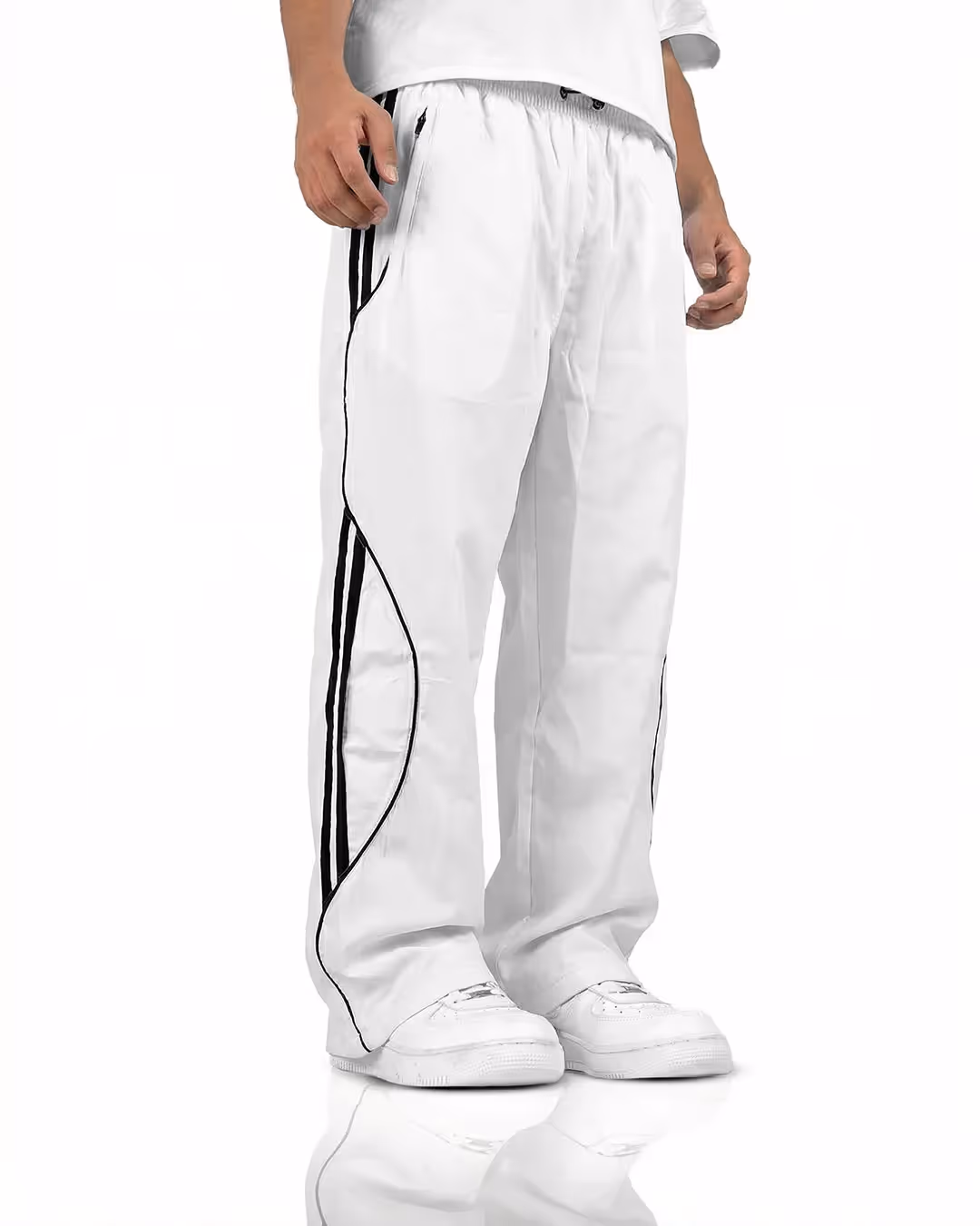 White Arc Parachute Pants  image 2