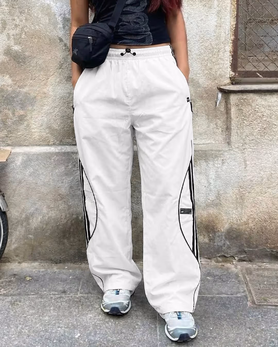 White Arc Parachute Pants  image 3