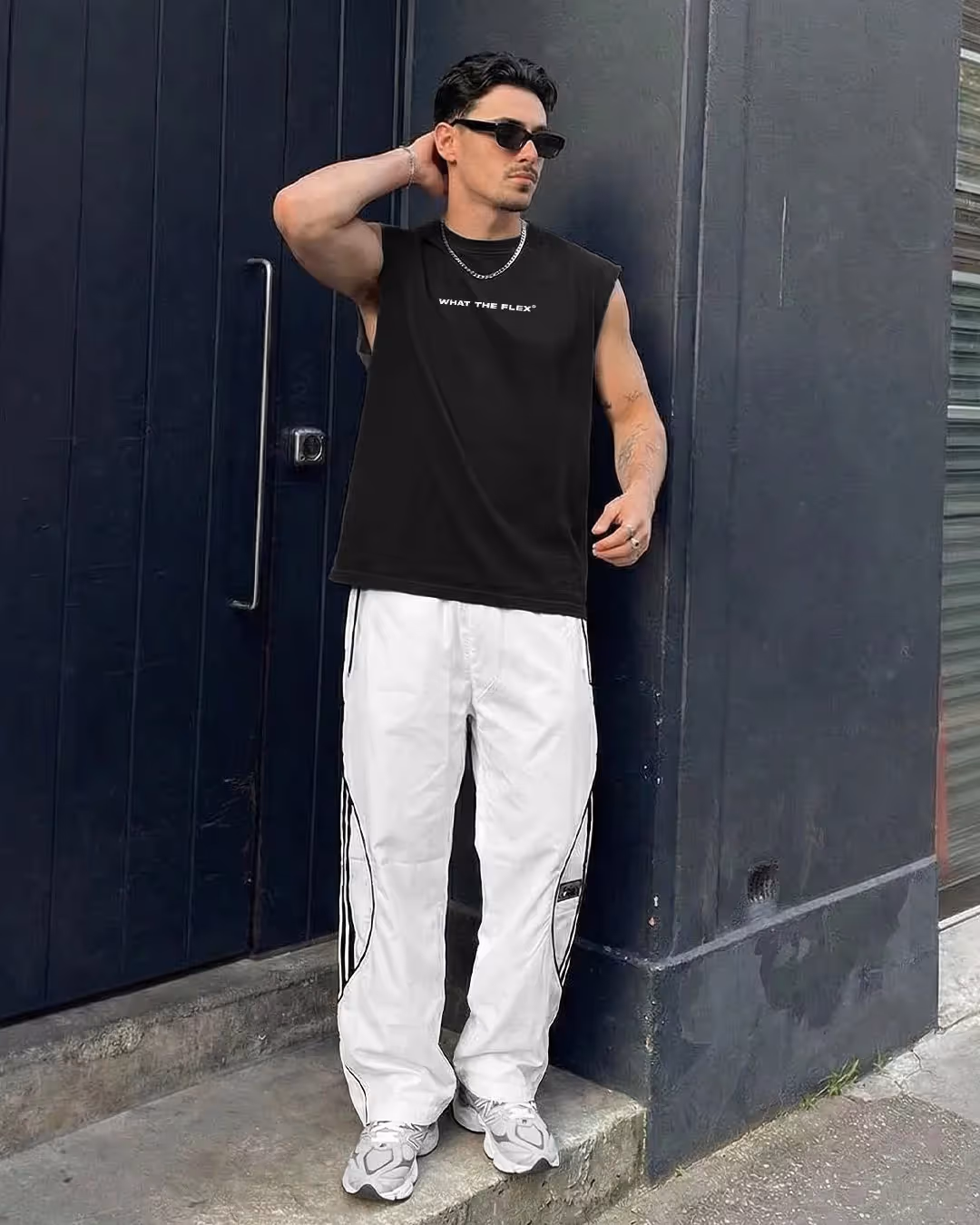 White Arc Parachute Pants  image 5
