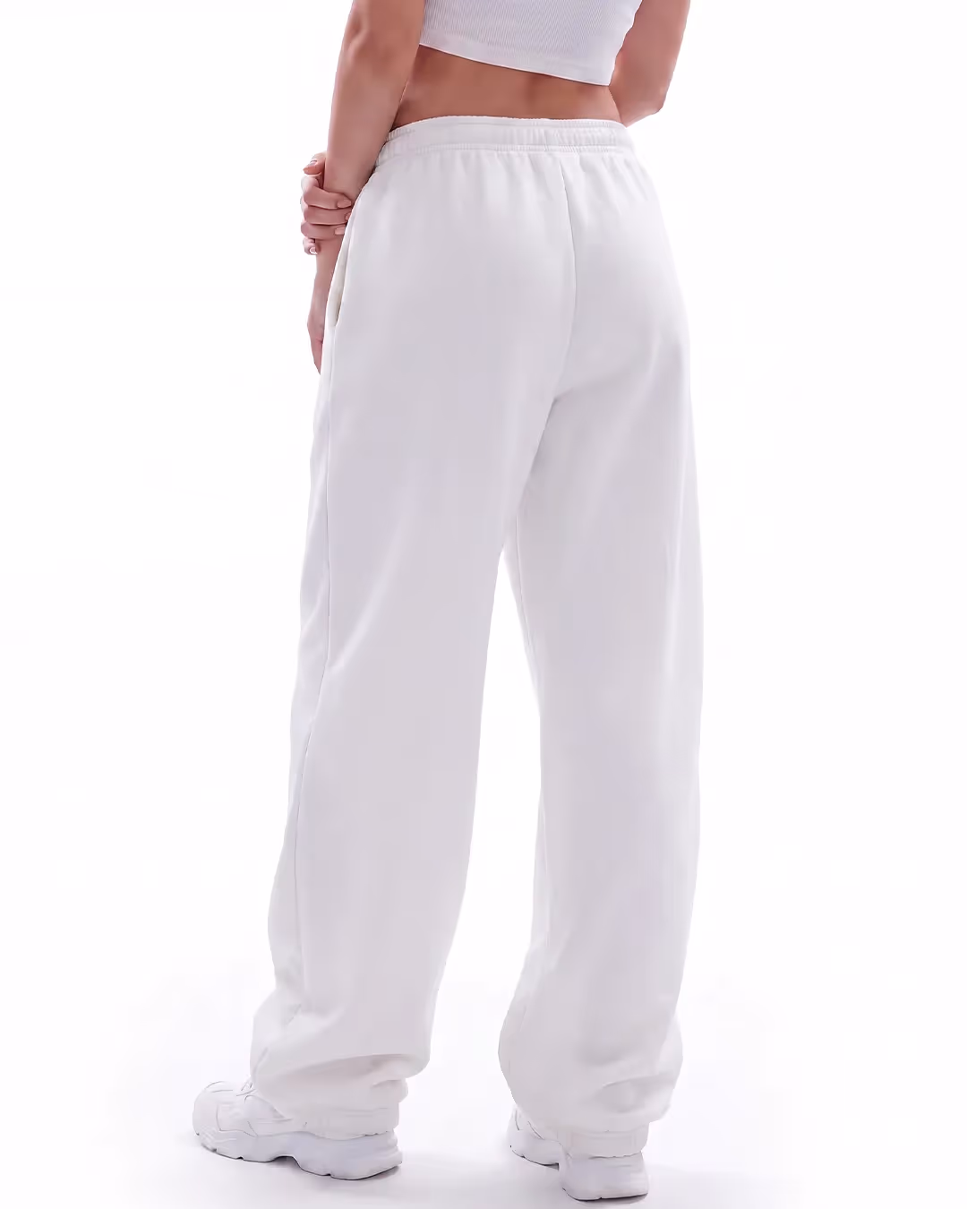 White Essential Cotton Pants  image 3