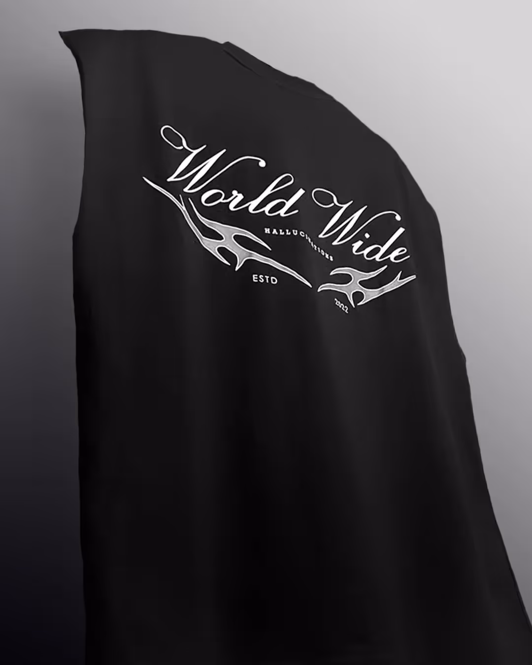 Worldwide Black Cotton Boxy Vest  image 3