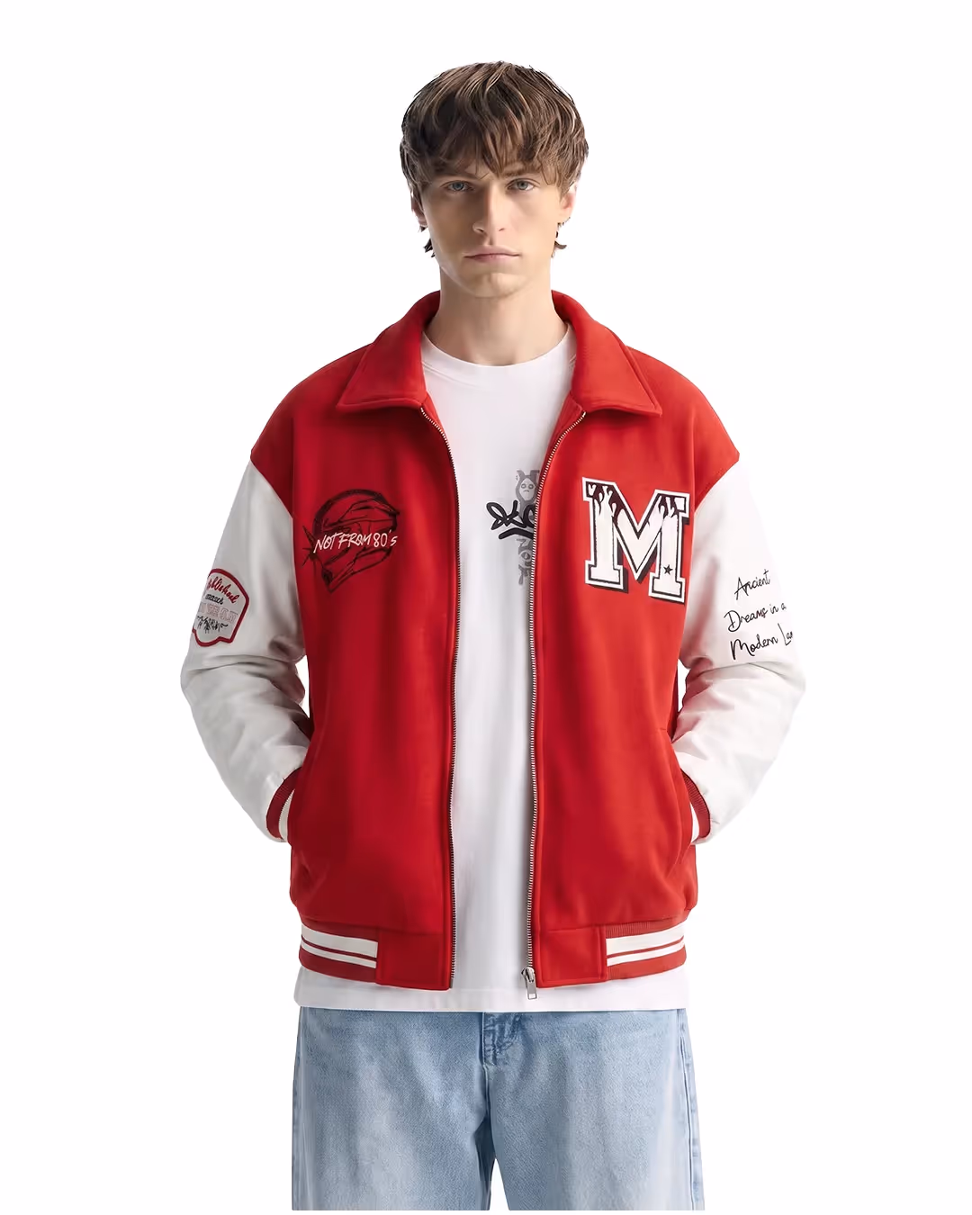 Young Forever Red Varsity Jacket image 1
