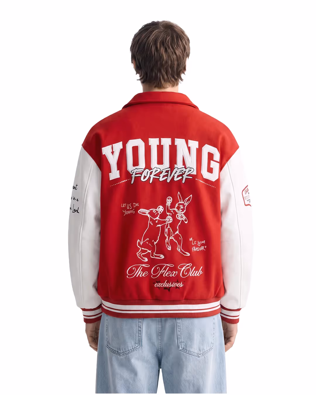Young Forever Red Varsity Jacket image 2