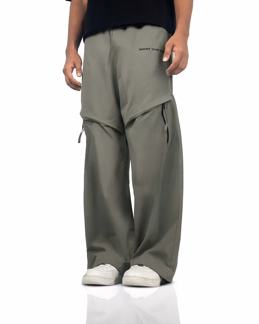 Zip Run Fawn Cargo Parachute Pants image 1